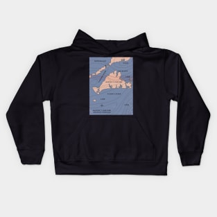 Martha's Vineyard weather map Kids Hoodie